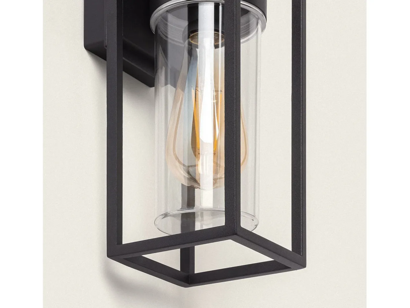Ledkia Iluminación Exterior-Aplique de Pared Exterior Aluminio Siawja Negro