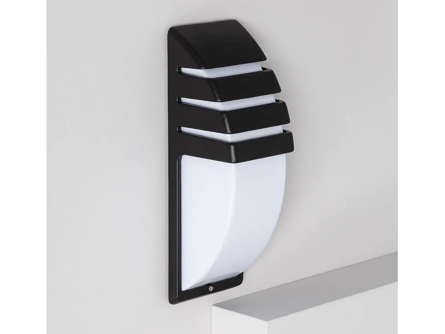 Ledkia Iluminación Exterior-Aplique de Pared Exterior Aluminio Titus Grid Negro