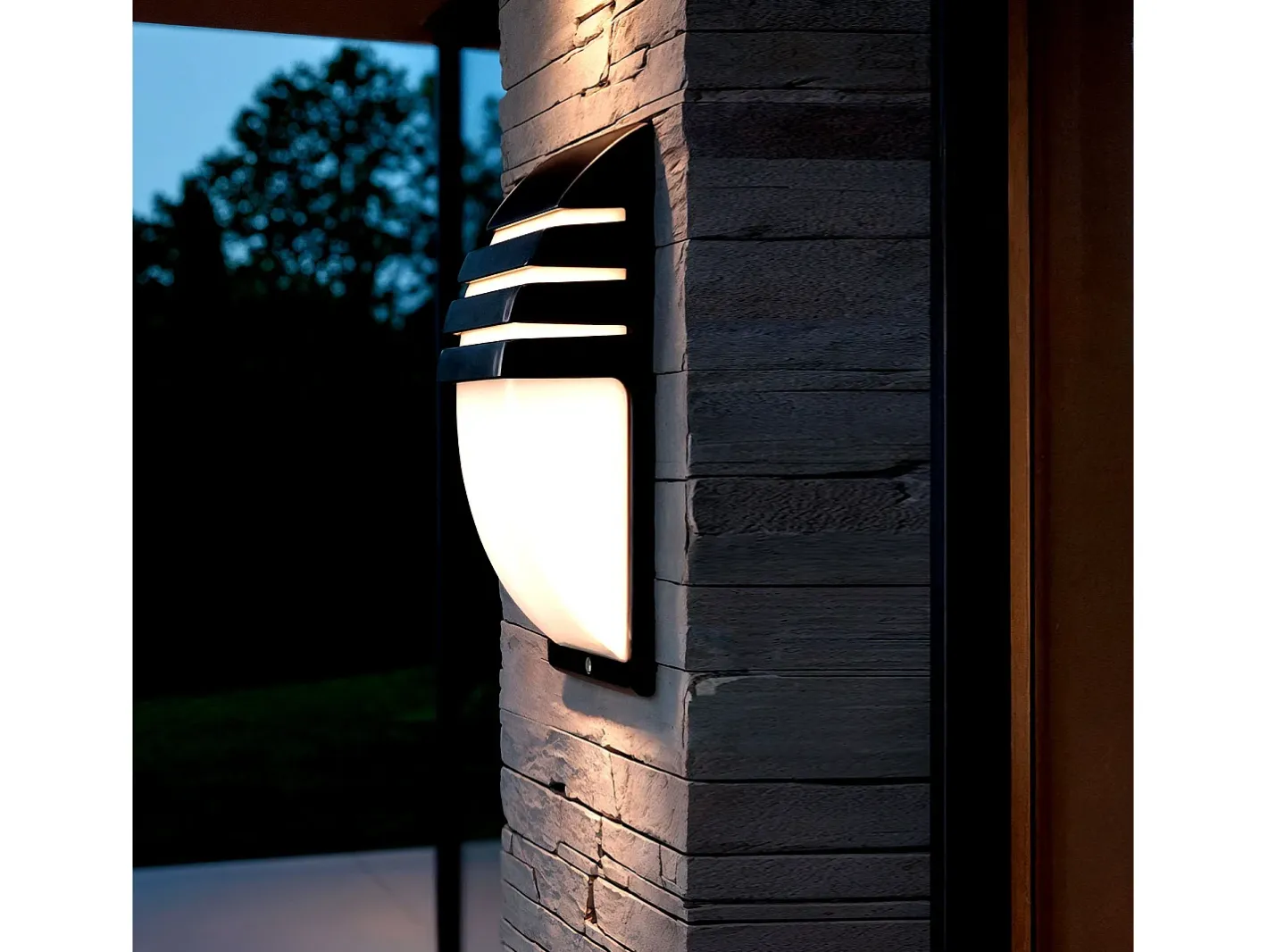 Ledkia Iluminación Exterior-Aplique de Pared Exterior Aluminio Titus Grid Negro