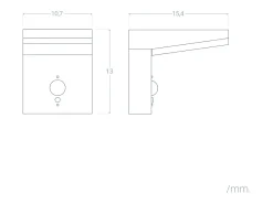 Outlet Ledkia Aplique de Pared Exterior Solar LED 5W Aluminio con Sensor de Movimiento Edwan Negro