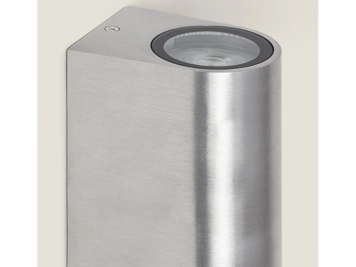 Ledkia Aplique de Pared Exterior Aluminio Iluminación Doble Cara Big Gala Plateado Outlet