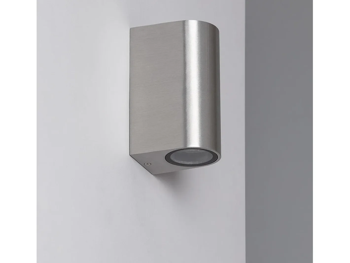Ledkia Aplique de Pared Exterior Aluminio Iluminación Doble Cara Big Gala Plateado Outlet