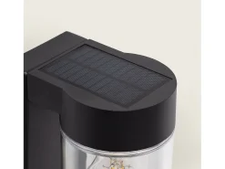 Outlet Ledkia Aplique de Pared Exterior Solar LED 1,5W Aluminio Sentinel Negro
