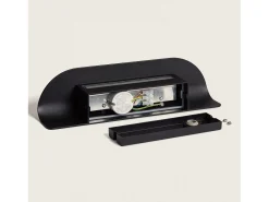 Ledkia Aplique de Pared Exterior LED 12W Aluminio Agerato Negro Best