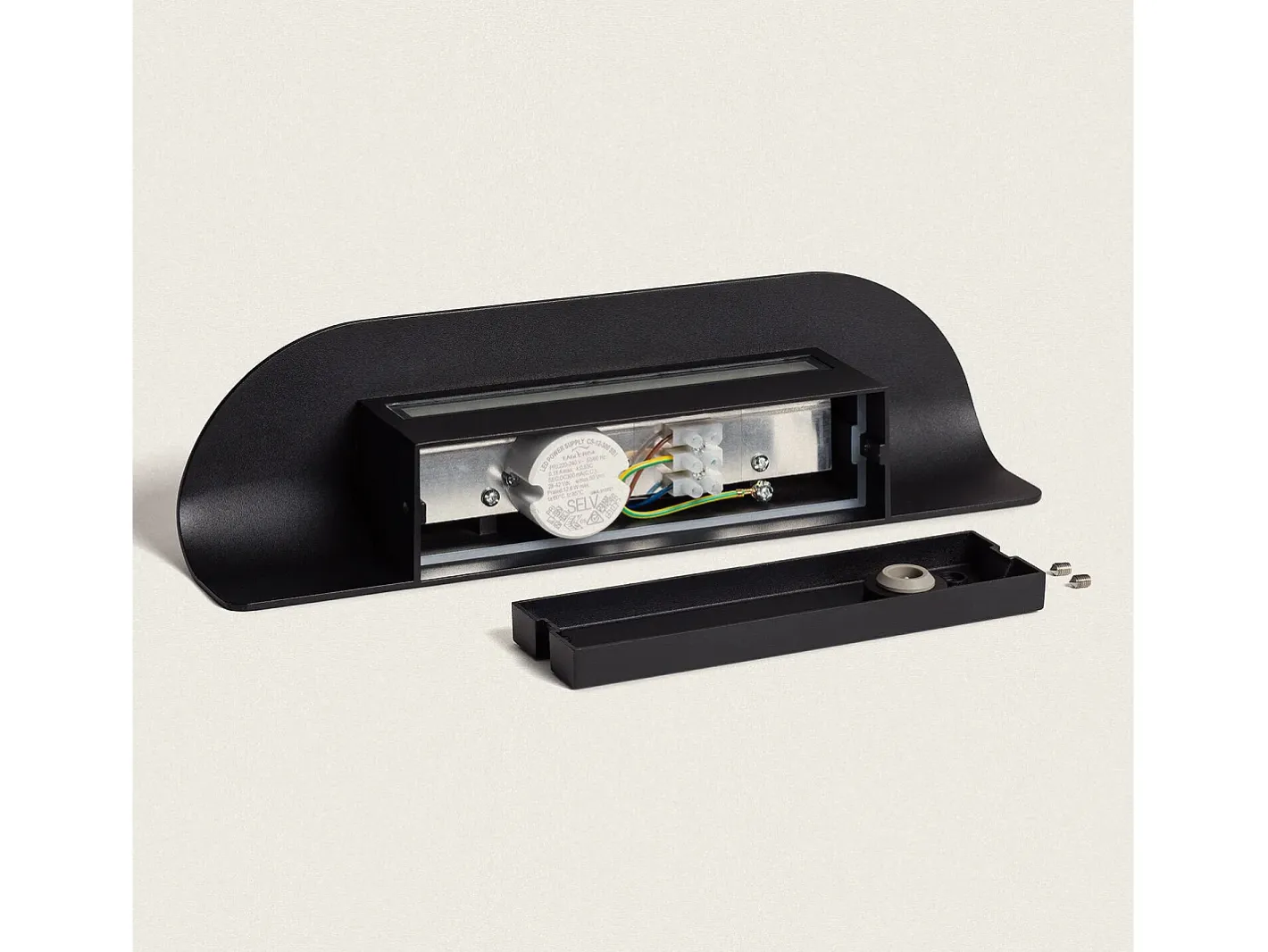 Ledkia Aplique de Pared Exterior LED 12W Aluminio Agerato Negro Best