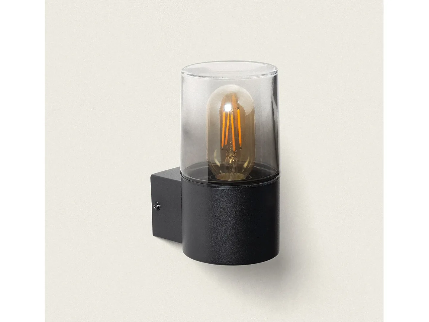 Ledkia Iluminación Exterior-Aplique de Pared Exterior Acero Inoxidable Emley Marrón claro Marru00f3n