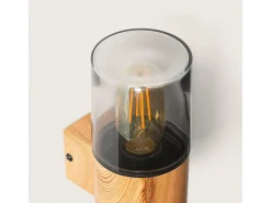 Ledkia Iluminación Exterior-Aplique de Pared Exterior Acero Inoxidable Emley Marrón claro Marru00f3n