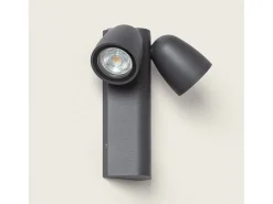 Best Ledkia Aplique de Pared Exterior Aluminio Abel Dos Focos Oscuro Gris