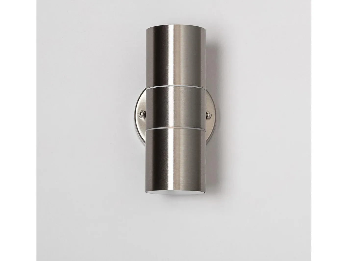 Ledkia Aplique de Pared Exterior Acero Inoxidable Iluminación Doble Cara Satin Plateado Discount