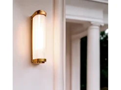 Ledkia Aplique de Pared Exterior Cristal Peridot Dorado Outlet