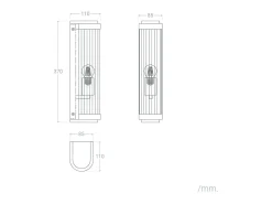 Ledkia Aplique de Pared Exterior Cristal Peridot Dorado Outlet