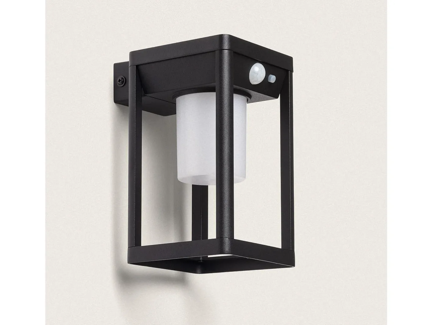 Ledkia Aplique de Pared Exterior Solar LED 2,5W Aluminio con Sensor de Movimiento Devah Negro Hot