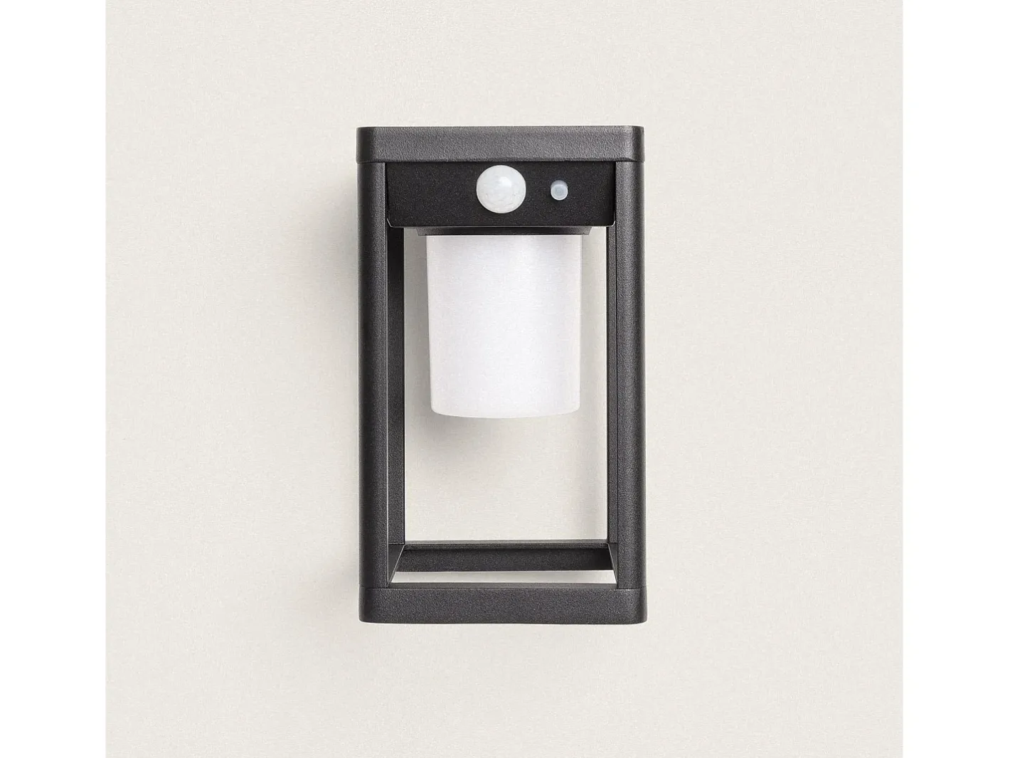 Ledkia Aplique de Pared Exterior Solar LED 2,5W Aluminio con Sensor de Movimiento Devah Negro Hot