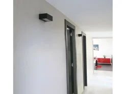 Aplique de pared IONA estilo moderno - L. 18 cm - LED SMD 13W- 1200lm y 3000K - aluminio y - IP44 - up&down Negro Outlet
