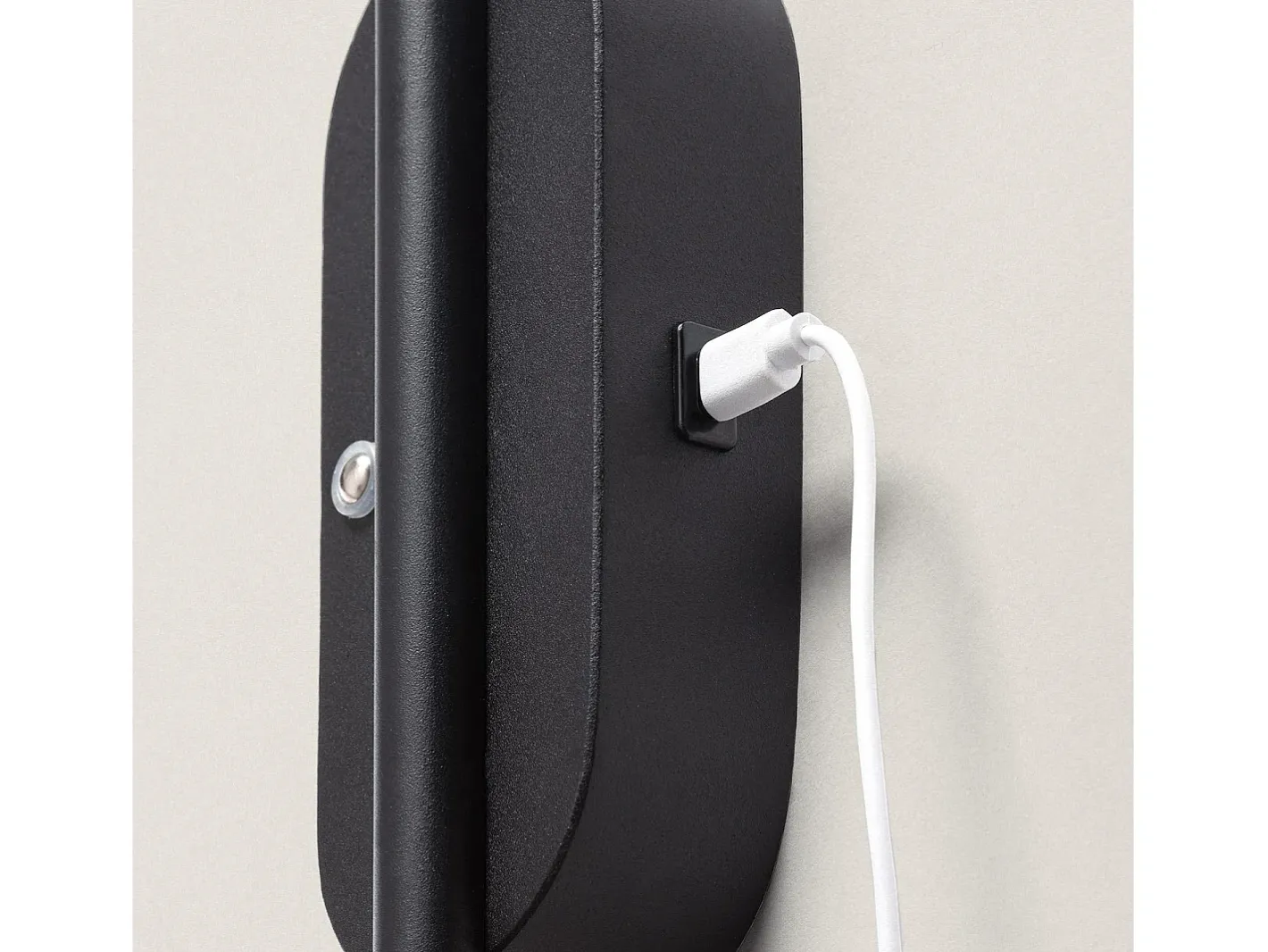 Ledkia Aplique Para Pared-Aplique de Pared LED con Batería USB Recargable Metal Aura Negro