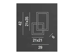 Aplique Para Pared-Aplique de pared LED Cruz 6598 B CT PERENZ Blanco