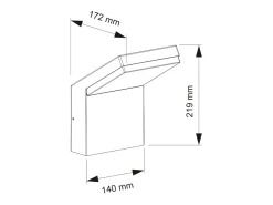 Iluminación Exterior-Aplique de pared LED IP54 18W Neo XL 2200K/2700K/3000K Encendido/Apagado Negro