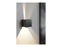 Aplique de pared LED IP54 6,8W con aletas orientables 3000k Negro Discount
