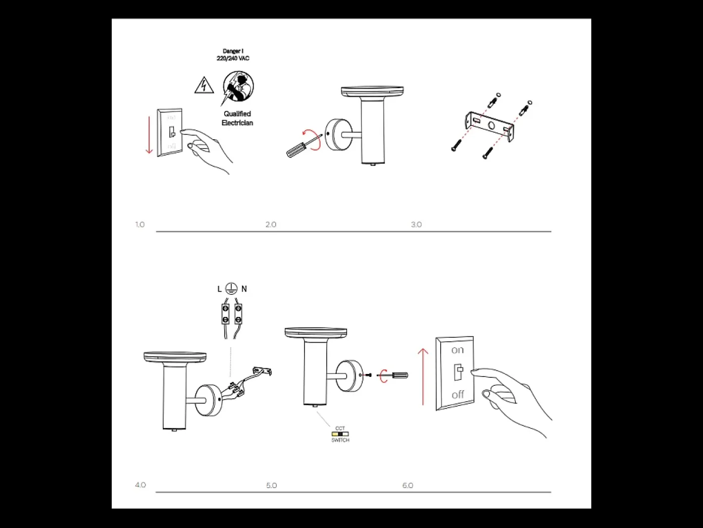 Discount Aplique de pared Mac Corten - Aplique LED de pared de 12 W con interruptor CCT 2700K/3200K/4000K, de aluminio - Beneito & Faure Marru00f3n