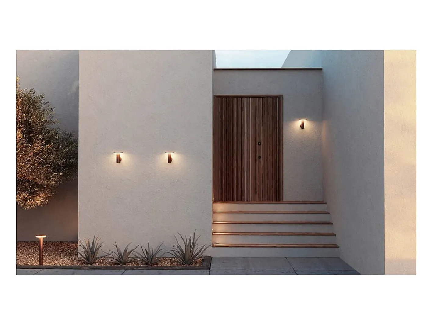 Discount Aplique de pared Mac Corten - Aplique LED de pared de 12 W con interruptor CCT 2700K/3200K/4000K, de aluminio - Beneito & Faure Marru00f3n