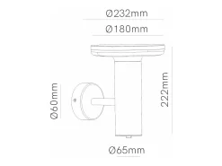 Aplique de pared Mac - Aplique LED de 12 W con interruptor CCT 2700K/3200K/4000K, aplique de pared de aluminio - Beneito & Faure Negro Sale
