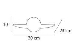Aplique Para Pared-Aplique de pared modelo Nube acabado niquel satinado 10 cm(alto) 30 cm(ancho) 23 cm (fondo Gris