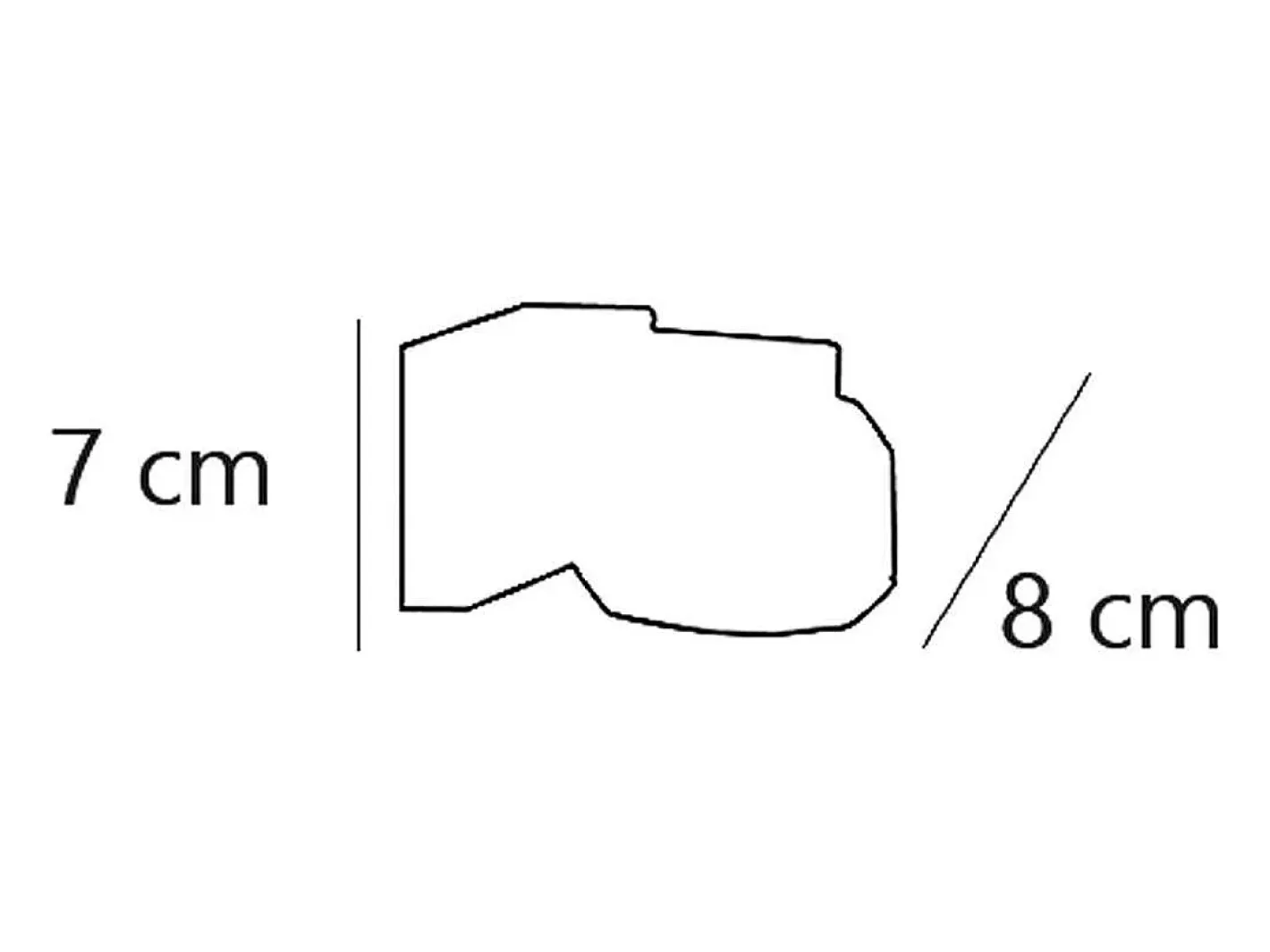 Aplique Para Pared-Aplique de pared modelo Portia acabado cromo 7 cm(alto) 10 cm(ancho) 12 cm(fondo Gris