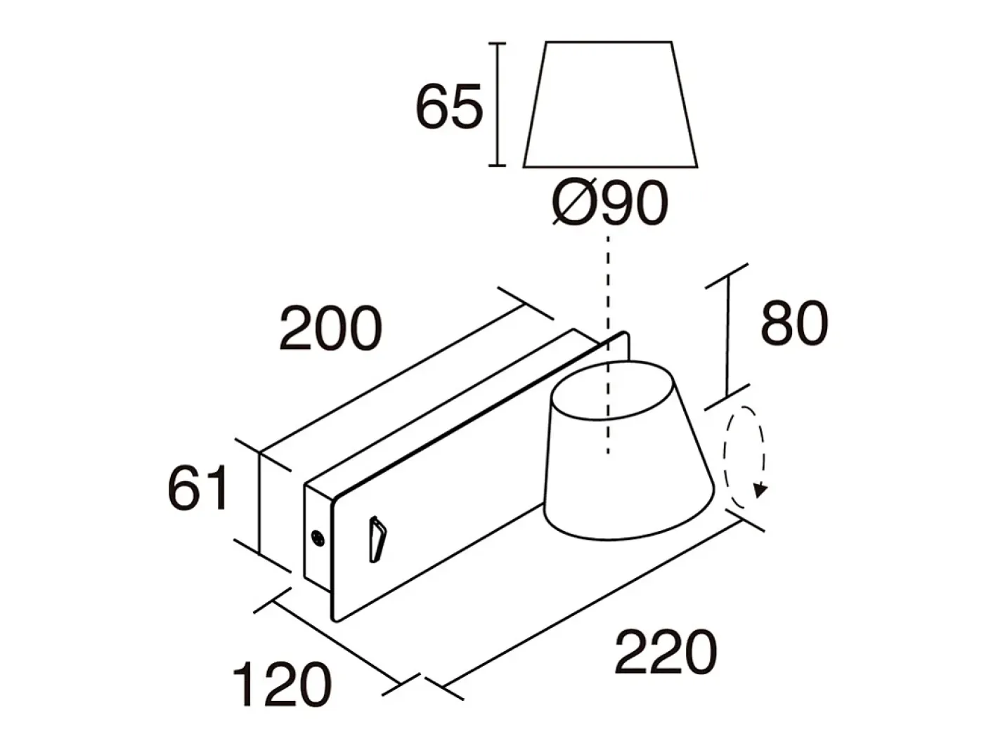 New Aplique de pared SERENE estilo moderno - LED SMD 6W - 732lm Y 3K - IP20 - 350º - on&off y USB - doble posición-acero y Blanco