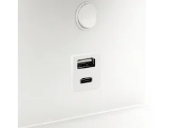 Aplique Para Pared-Aplique de pared SERENE estilo moderno - LED SMD 6W - 732lm Y 3K - IP20 - 350º - on&off y USB - RIGHT -acero y Negro