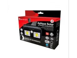 7H SEVENON Iluminación Exterior-Aplique de Pared Solar LED 2 Luces con Sensor Crepuscular y Movimiento 7500K 20000H 7hSevenOn Negro