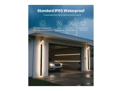 Aplique de Pared SucceBuy Exterior, 27 W, Iluminación Exterior de Pared, Lote de 2, Apliques de Pared Modernos LED 1,5 m, Ajustable 2700 K-6000 K, Estanco IP65 Negro Clearance