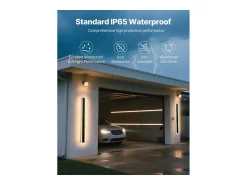Best Aplique de Pared SucceBuy de Exterior, 10 W, Iluminación Exterior de Pared, Lote de 2, Apliques de Pared Modernos LED, 1 m, Blanco Cálido 3000 K, Estanco IP65 Negro