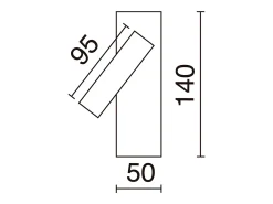Best Aplique de pared TOSACANA de estilo moderno y versátil - Alt. 14 cm - LED SMD 3W - 200lm y 3k - 90º y 180º - on&off - IP20 - acero y níquel satinado Gris