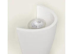 Hot Ledkia Aplique de Pared Yeso Dupmy Torch Blanco