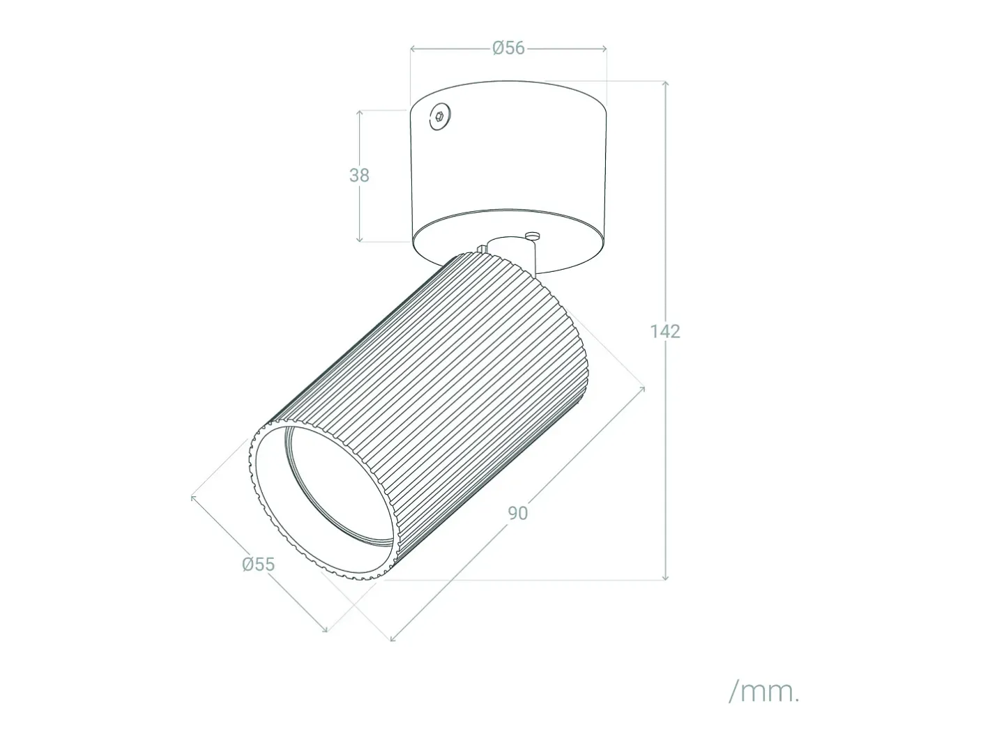 Ledkia Aplique Para Pared-Aplique de Techo Aluminio Aritz 1 Foco Blanco