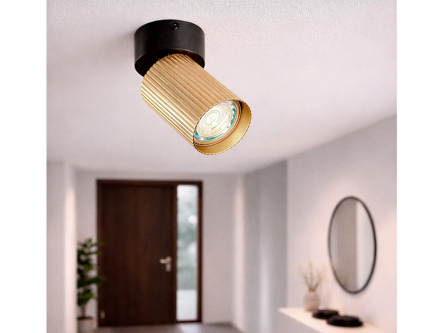 Ledkia Aplique Para Pared-Aplique de Techo Aluminio Aritz 1 Foco Blanco