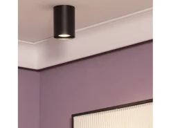 New Ledkia Aplique de Techo Aluminio Cuarzo Negro
