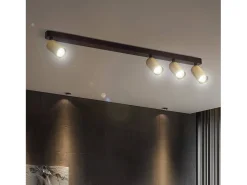 Discount Ledkia Aplique de Techo Aluminio Breixo 4 Focos Dorado