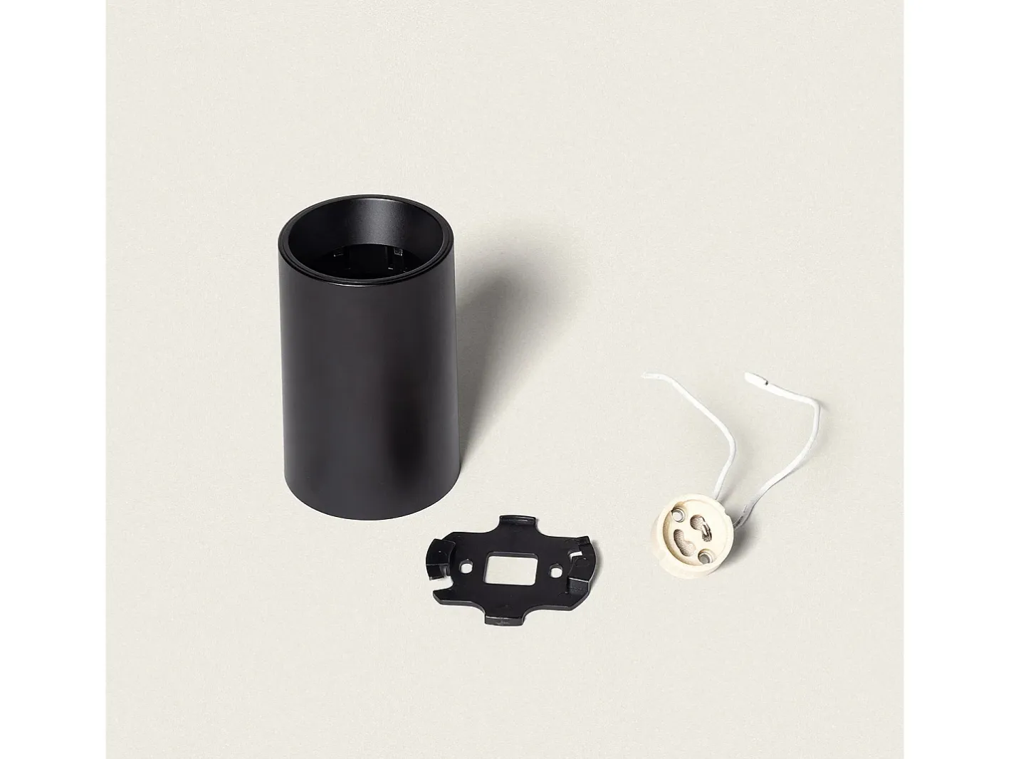 Ledkia Plafón-Aplique de Techo Circular Traxim M Negro