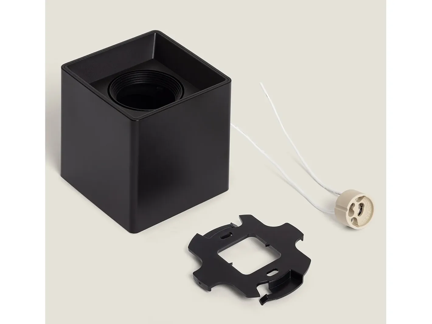 Clearance Ledkia Aplique de Techo Cuadrado Space Negro