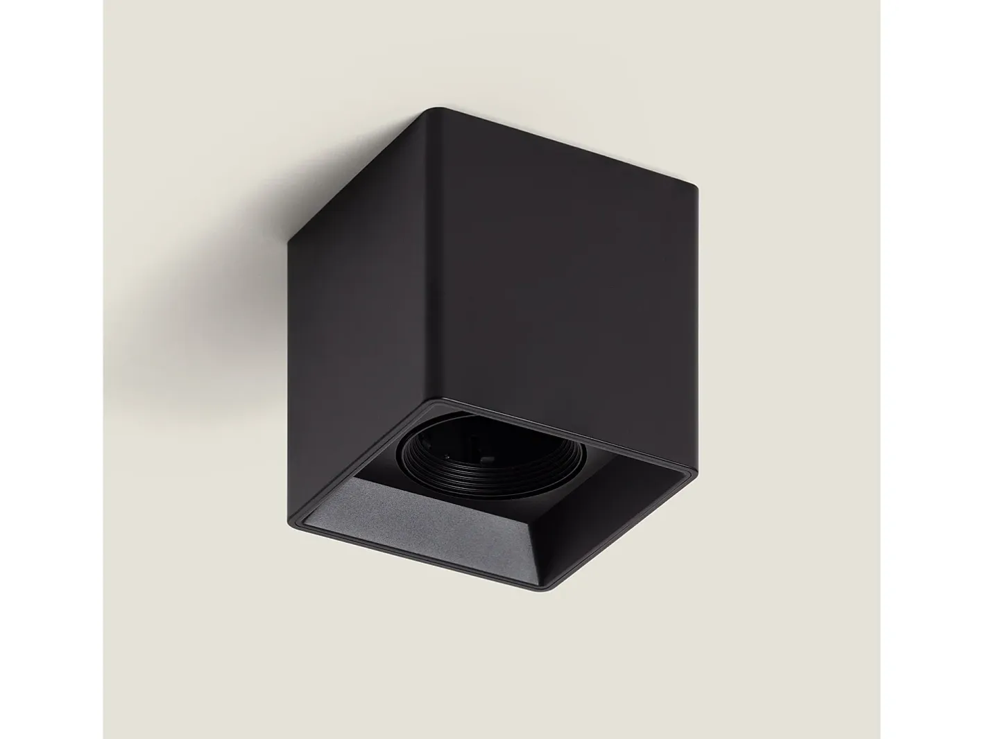 Clearance Ledkia Aplique de Techo Cuadrado Space Negro