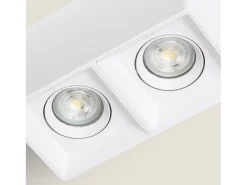 Ledkia Aplique de Techo Cuadrado Doble Space Blanco Online