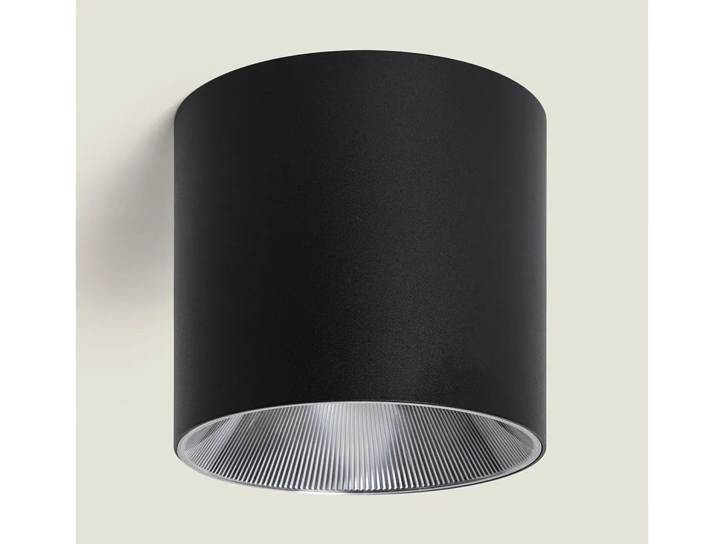 Ledkia Plafón-Aplique de Techo LED 30W Aluminio Syrah Seleccionable (Cálido-Neutro) 2700K - 3300K - 4000K Negro