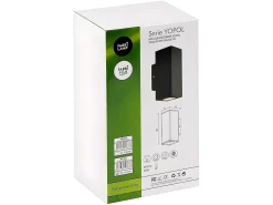AKUNADECOR Iluminación Exterior-Aplique Exterior Yopol Doble Iluminacion, , Negro