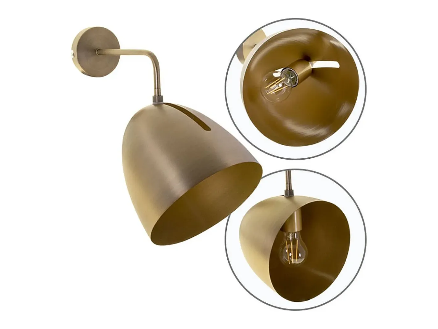 Online Aplique Inoi Lumit 28W de pared bronce Ø20x32 cm Marru00f3n