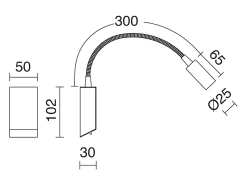 Aplique Para Pared-Aplique lector de pared LEIDEN estilo clásico y modero - LED SMD 3W - 240 lm y 3K - ángulo 35 - 360º grados- on&off - ip20 - acero y oro mate Plateado