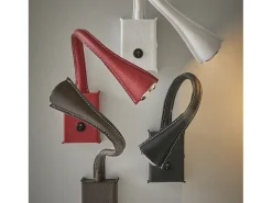 Aplique lector Skin estilo moderno - uso interior- acero y piel blanca - LED SMD 2W- 3.000K- 180º grados- on/off- IP20 Blanco New