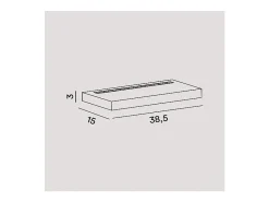 Aplique Para Pared-Aplique LED BED de aluminio 22W 38,5 cm Perenz Blanco