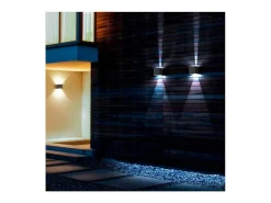 Online Aplique LED Cubetto IP54 de 6,5 W con alas orientables, oscuro Gris