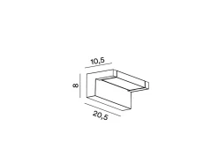 Aplique Para Pared-Aplique LED de pared de 20 W, temperatura correlacionada de 3000 K a 4000 K, ángulo de inclinación de 340°, 1750 lm, IP65, 20,5 cm, antracita - Perenz Gris